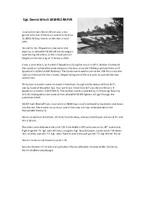 A preview of a PDF biography for Winch, Dennis